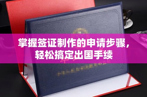 让胡路掌握签证制作的申请步骤，轻松搞定出国手续